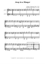 Five Easy Christmas Carol Duets (Minus One option) arranged for Two Guitars by Vincent F. Coley