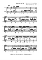 Scheidler C. Sonata in D for violin & guitar FS or guitar duet (separate 2nd guitar part)  arr' by V.F.Coley