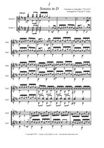 Scheidler C. Sonata in D for guitar duet FS or violin & guitar (separate violin part) arr'  by V.F.Coley